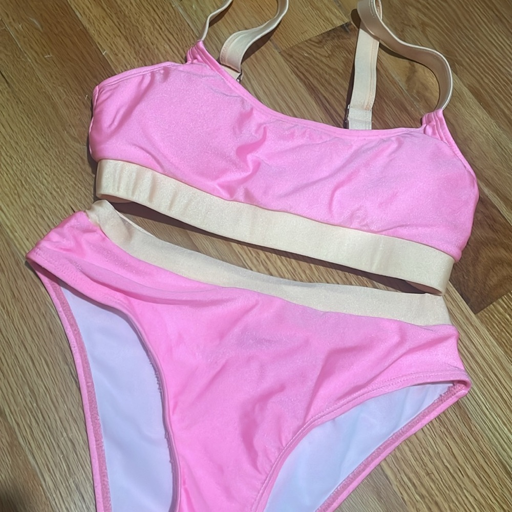 SHEIN Women Junior Size Small Pink Orange Bikini